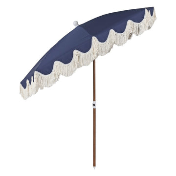 Mariner 6.5 ft. Classic Cottage Fringe Tassel Market Beach Umbrella